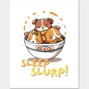 cute Puppies : Sleep Sluurp! Posters and Art